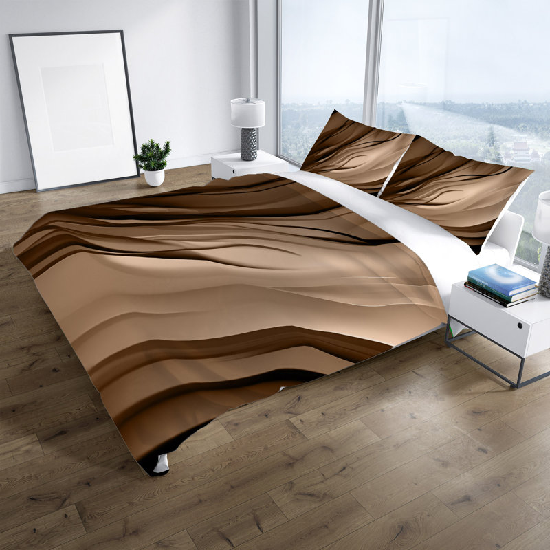 Polyester Abstract Duvet Cover, Twin Duvet Cover + 1 Queen Sham