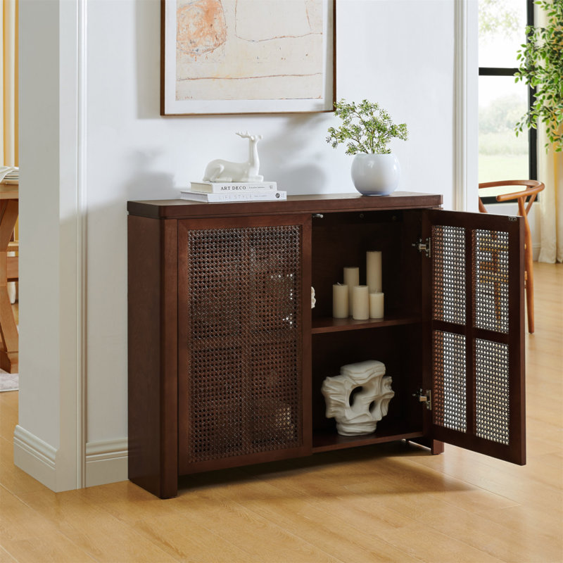 Buffet 39,4 po Mid-Century Modern, Noyer