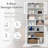 57" Tall Bathroom Cabinet, Freestanding Storage Cabinet w/crylic Doors & Adjustable Shelves-712163418