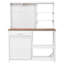 Banc de rempotage avec huche, poste de travail de jardin, 4 tablettes et rangement réglable, panneau perforé avec crochets, armoire d'appoint-1577555425