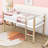 Twin Wood Loft Bed With Ladder-529905417