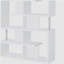 Bibliothèque géométrique blanche et chrome à 5 niveaux