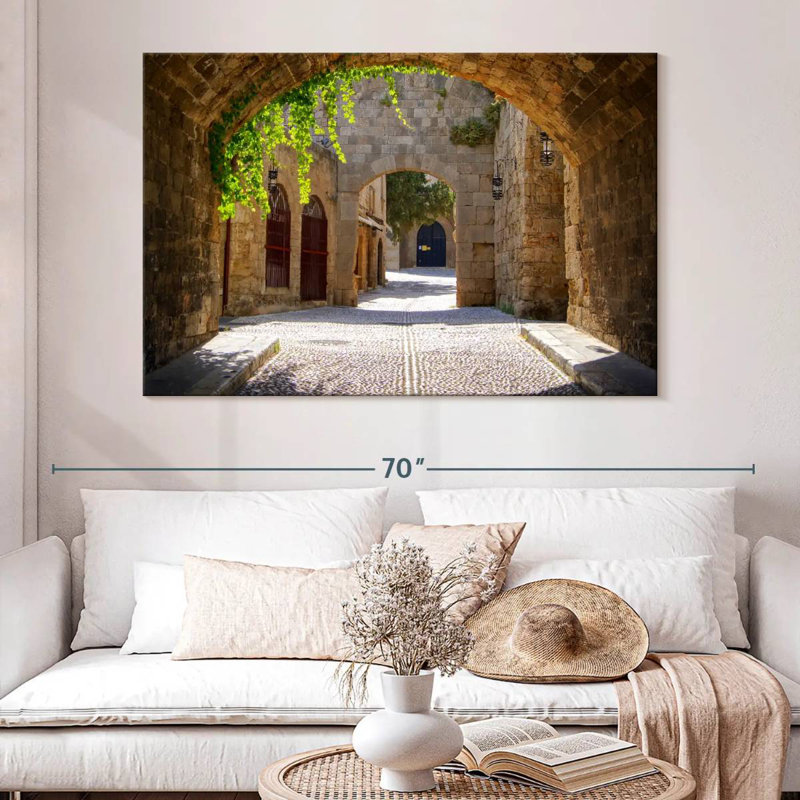Sirci, vieille rue à Rhodes, H 34 po x l 51 po