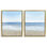 Ensemble de toiles flottantes encadrées 2 pièces Coastal Seafoam Beach Waves par Tim O'Toole