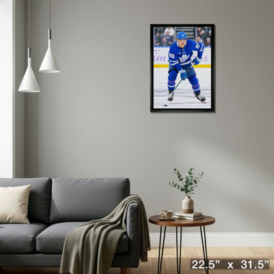 William Nylander Toronto Maple Leafs - Framed Canvas Hockey Wall Art, 20x29 NHL Man Cave Decor