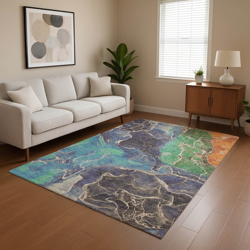 Premium Machine Washable Verlin AMF1782 Contemporary Rug, Rectangle 2'6" x 3'10"