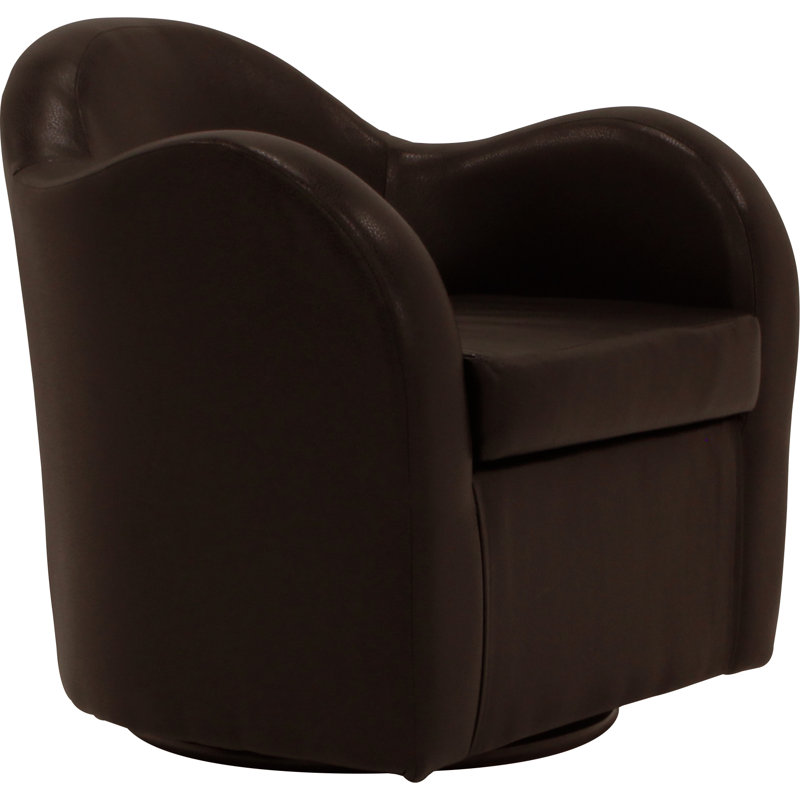 Fauteuil pivotant l 30,5 po Braewyn, Similicuir Rodeo brun