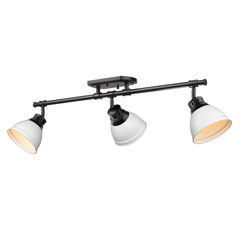 Bryannah 3-Light Semi-Flush - Track Light, Matte White, Matte Black