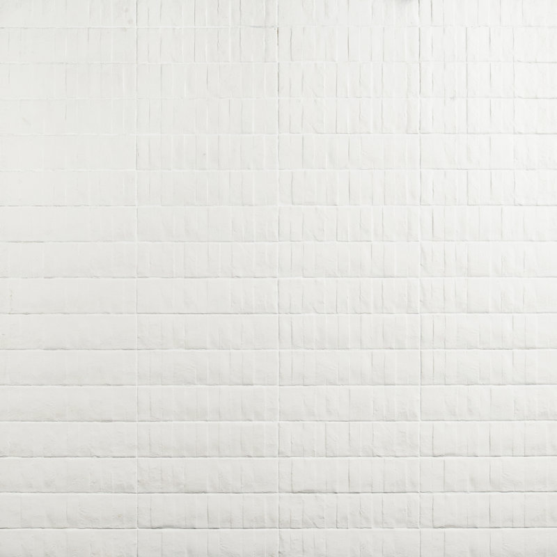 Chord Matter 2.95 in. x 11.81 in. Textured Porcelain Brick Look Floor & Wall Tile (4.35 Sq.Ft./Case), Plaster White