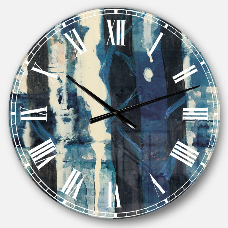 Horloge murale traditionnelle Deep Woods II Indigo, Moyen