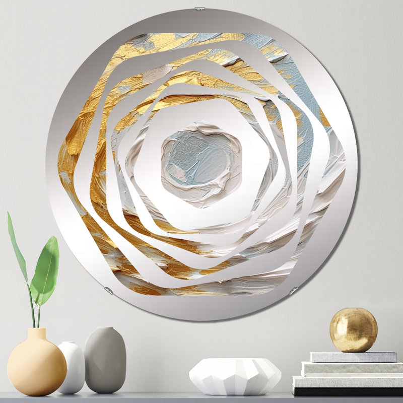 Wiltrudis - Miroir décoratif Amorphe, 23,6 po x 23,6 po