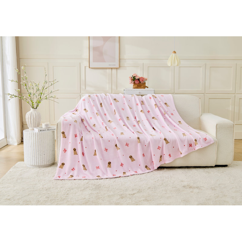 MXM FUN PUPPY FLANNEL THROW 230X230 MULTI