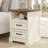 17.7'' W Farmhouse Nightstand With Built-in Outlets, 2 Drawers and Open Shelf-393764290