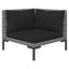 Canapé de jardin modulaire moyen en acier thermolaqué gris foncé Vidaxl