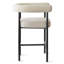 24 po. Tabourets de comptoir modernes 24 po., Tabourets de bar rembourrés avec structure en métal noir et repose-pieds pour îlot de cuisine
