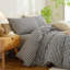 Ensemble de housse de couette en vichy 100% coton délavé à carreaux XINMIANFANG Gingham-121478532-121478538