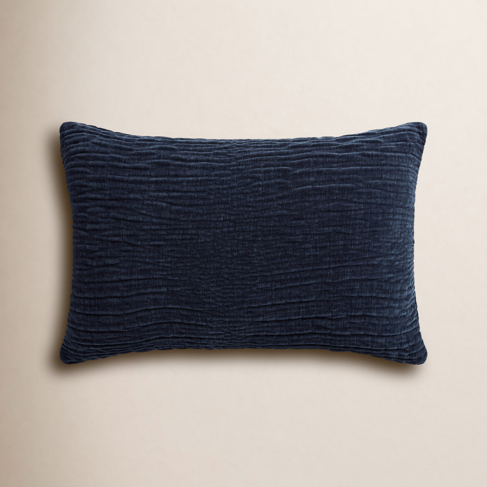 Edan Throw Pillow, 16" x 26", Navy, Polyester/Polyfill
