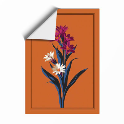 Flowering Stem In Magenta Botanical - Print