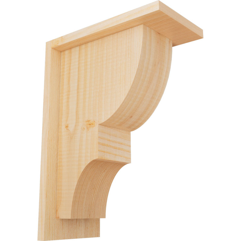 Corbeau Ridgewood avec contre-plaque, H 14 po x l 5,5 po x P 10 po, Sapin de Douglas, Lisse