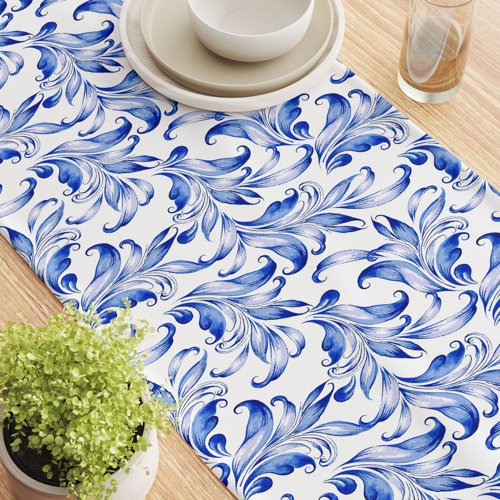 Charlton Home® Thiele Rectangle Floral Polyester Table Runner & Reviews ...
