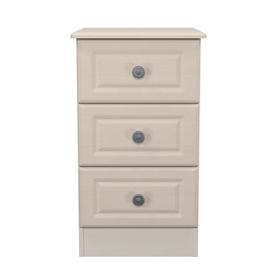 Fully Assembled Yeadon 3 Drawer Bedside Table
