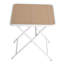 Folding Square Table, Polypropylene And Metal, Indoor Outdoor Use, Khaki, - Stabilized, No Installation Work Needed Stable Outdoor, Smooth Surface