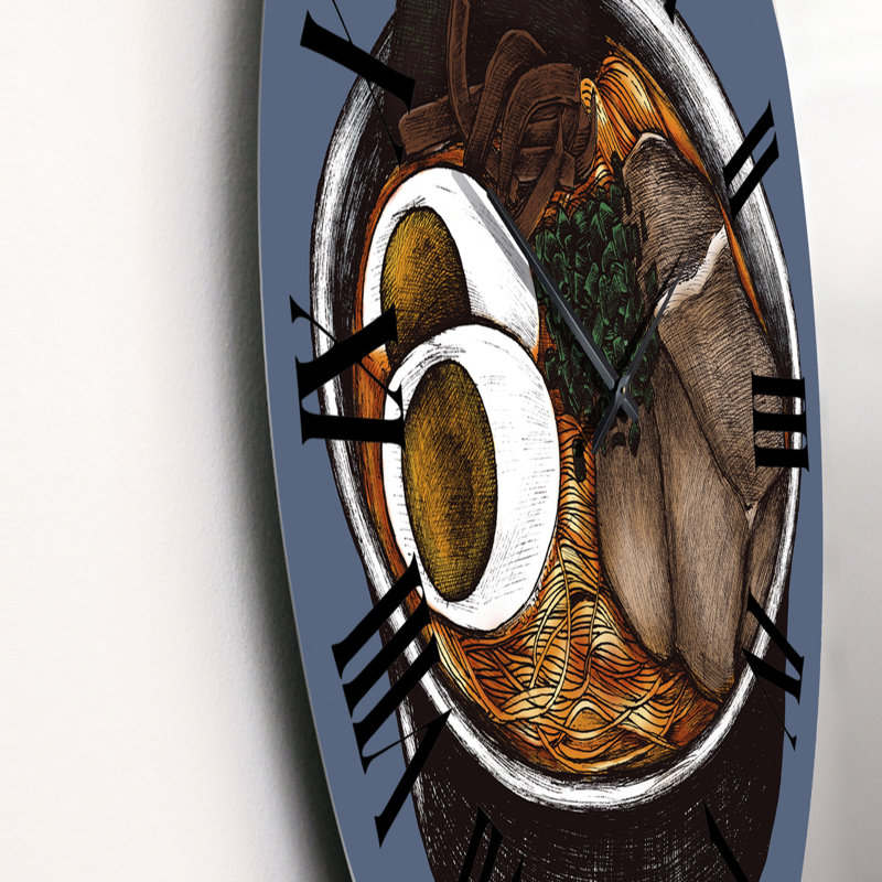 Horloge murale brune Ramen, Petit