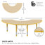 Table d'activité demi-lune 36 "x 72" avec pieds réglables-99075978-39310947