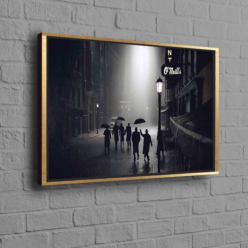 Print on Canvas, 25 cm H x 35 cm W, Framed Print without Mat, Gold