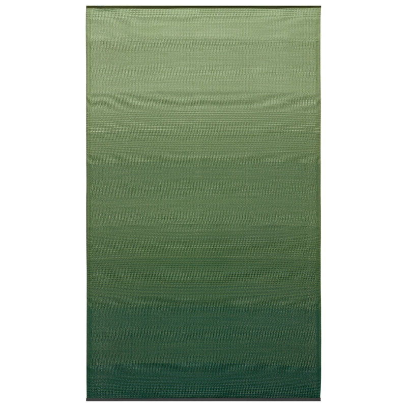 Tapis d'extérieur Ombre Stripe, Big Sur - vert, Rectangle 6 pi x 9 pi