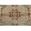 Tapis oriental géométrique en laine noué à la main brun 4 pi 1 po x 6 pi Kazak