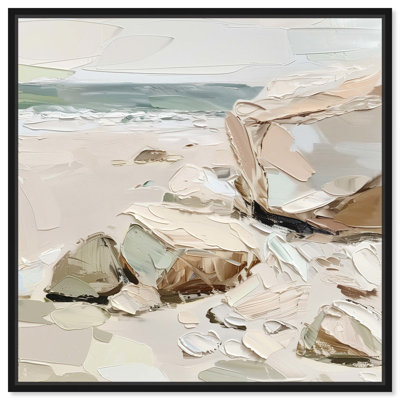 "Rocks By The Shore", art mural Coastal Farmhouse par Art Remedy