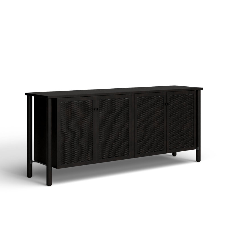 Abbey 74'' Solid Wood Sideboard, Black