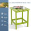 Table de bout toutes saisons Adirondack Tables de patio Tables de bout en plastique Vert citron-1660344228
