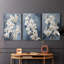 Floral Study Series LXII - Ensemble de 3 toiles tendues avec châssis - Prêt à être accroché-107312644
