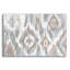  «Ikat Jewel 1 Blush Gray» par Farida Zaman, art mural en verre acrylique, 16 po x 12 po