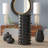 Glass Vase Ribbed Cylindrical Glass with Modern Grooved Design and Contemporary Silhouette for Decorative Display.-1303364836-1303364763