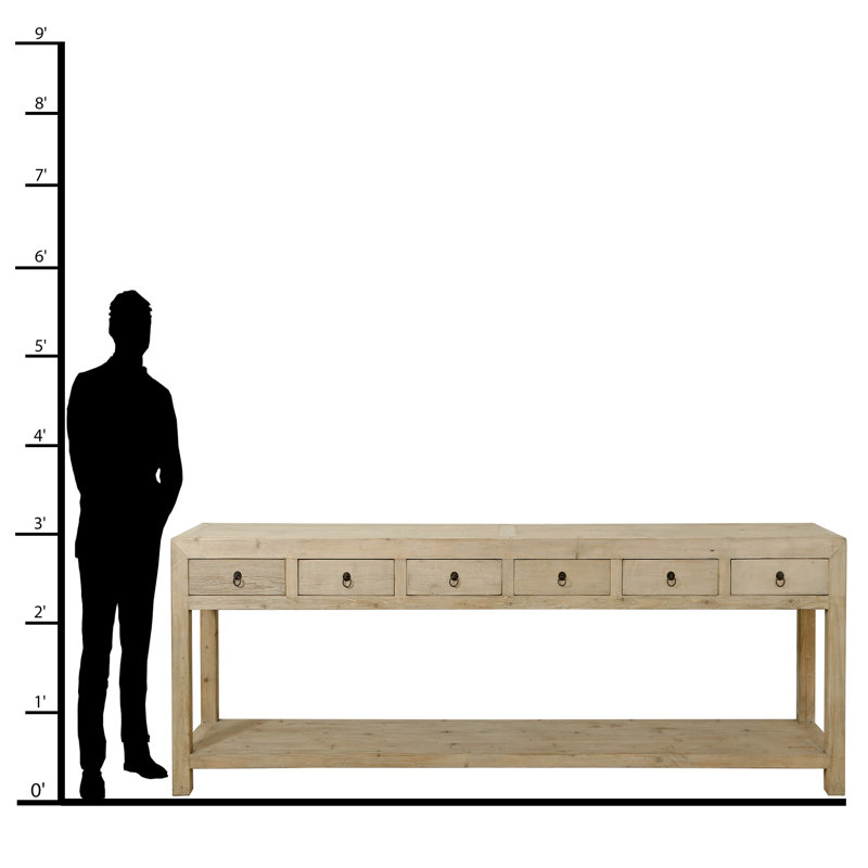 110'' W Solid Wood Console Table