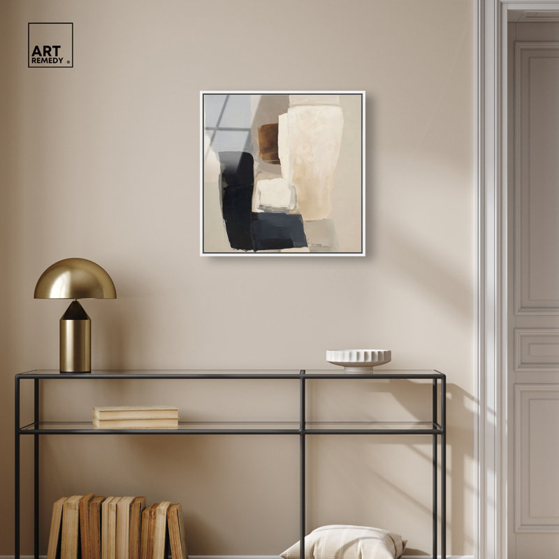 "Stone Layers II", impression murale encadrée par Art Remedy, cadre blanc, 20 x 20, H 21 po x l 21 po, Cadre blanc