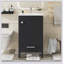 Meuble-lavabo moderne de 20 pouces avec lavabo en céramique, tiroir et porte à fermeture en douceur, organisateur de porte double couche, tiroir de séparation, patins réglables - conception de rangement peu encombrante-1267902353
