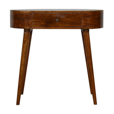Wood Albion Console, 1 Drawer, Chestnut, Brown