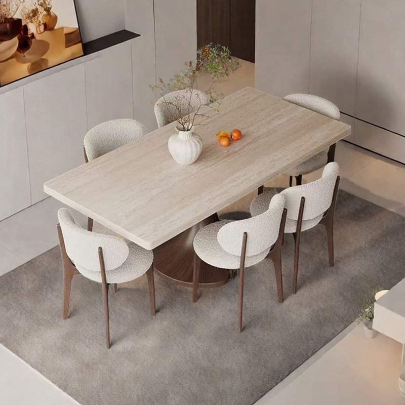 Table de salle à manger haut de gamme en bois massif Designer, H 29,52 po x L 55,11 po x l 31,49 po