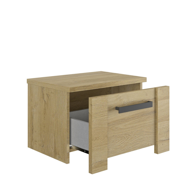 Ramsell 55cm W Manufactured Wood Bedside Table