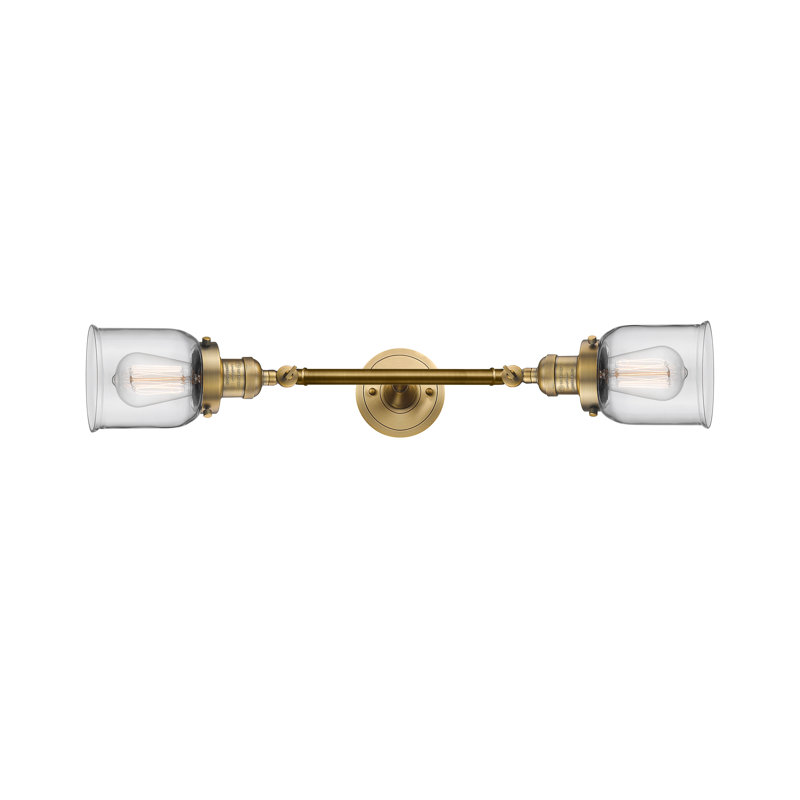 ClipperCove 2 - Light Dimmable Vanity Light, 6 Watt Vinage LED Bulb, Clear, Brushed Brass