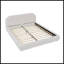 Structure de lit tapissier pour grand lit, style minimaliste moderne avec tête de lit haute incurvée, tissu en fil de cercle de qualité supérieure et support robuste pour les jambes, matelas non inclus - beige-131377796-131377797