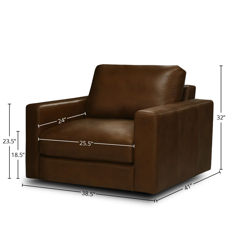 Vancouver 38.5" Wide Upholstered Swivel Chair
