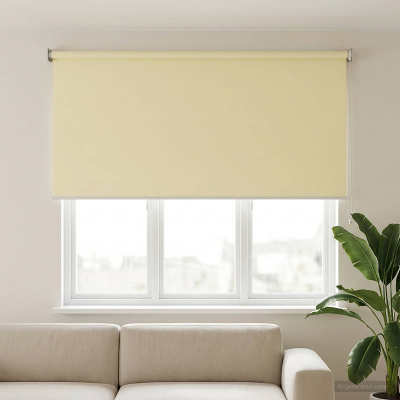 Roller shade, Cream, 200" W x 140" L