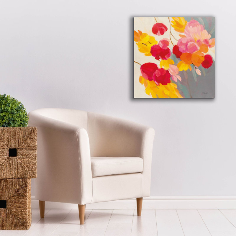 "Magenta Bloom" par Silvia Vassileva, art mural sur toile 26 po x 26 po