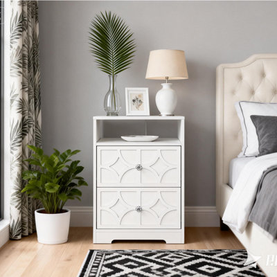 Nightstand With 1 USB Port, 2 Outlets and 1 Type-C Port