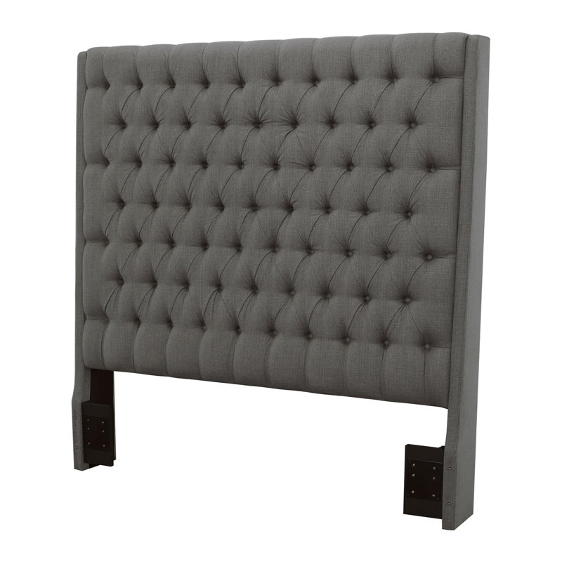 Upholstered Eastern King Panel Headboard Grey, King